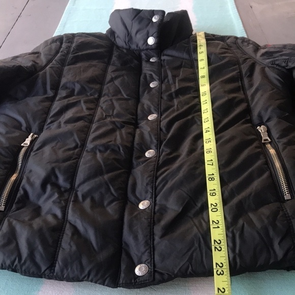 Guess Black Long Sleeve Snap Zip Closure Fleece Lined Puffer Jacket - Picture 13 of 13